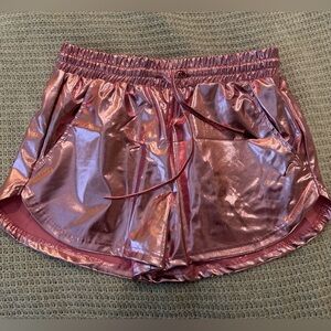 Pink Metallic Shorts Size Large